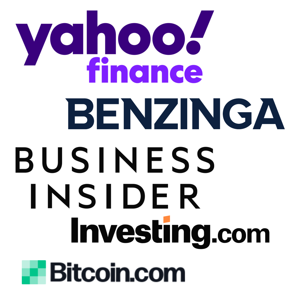 yahoofinance, benzinga, business insider, investing.com. bitcoin.com